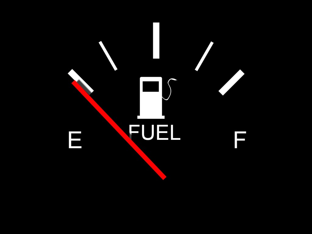 empty fuel gauge
